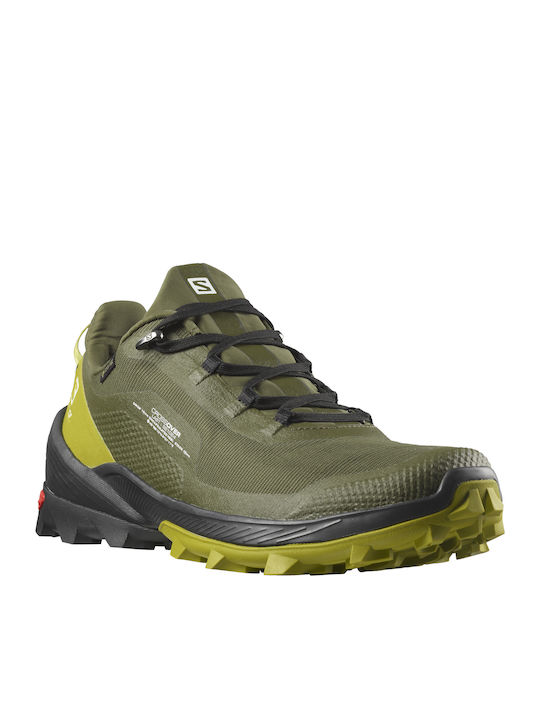 Salomon Cross Over Ανδρικά Ορειβατικά Gore-Tex Olive Night / Golden Lime / Black Salomon Cross Over Ανδρικά Ορειβατικά Gore-Tex Olive Night / Golden Lime / Black