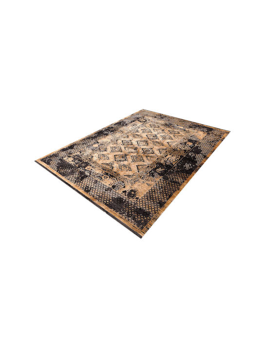 Tzikas Carpets Karma Rug Rectangular with Fringes Coffee