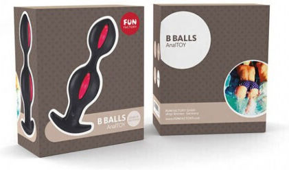 Fun Factory B Balls Jiggle Anal Plug Duo-Silikon Dark Violet 12.6cm