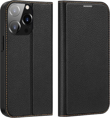 Dux Ducis Skin X2 Buchen Sie Synthetisches Leder Schwarz (iPhone 14 Pro)