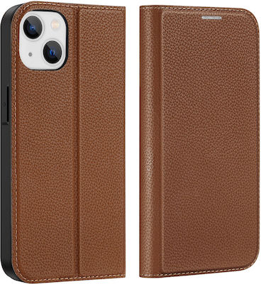 Dux Ducis Skin X2 Synthetic Leather Back Cover Brown (iPhone 14)