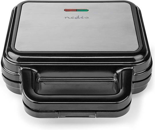 Nedis Sandwich Maker with Removable Plates for for 2 Sandwiches Sandwiches 700W Black