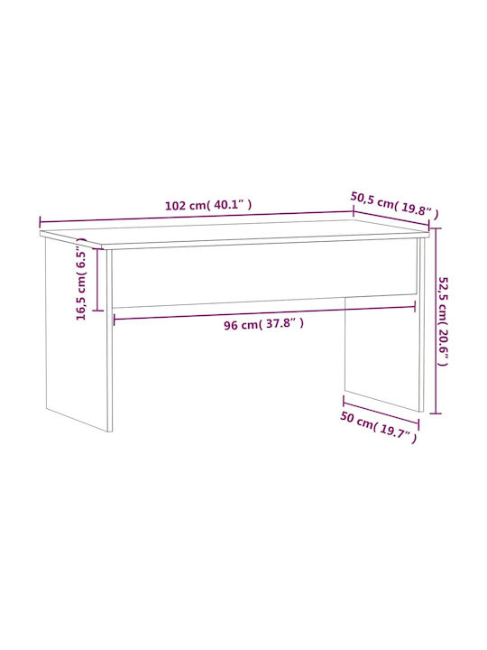 vidaXL Kaffeetisch Mit Funktionalem Design Zentral Aus Holz Mit Hebemechanismus M102xB50.5xH52.5cm