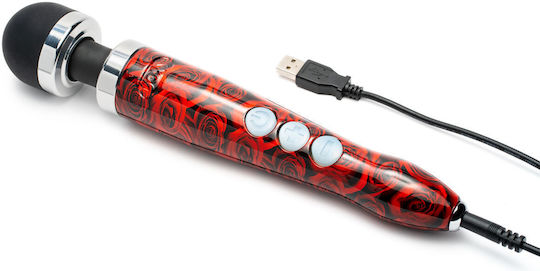 Doxy Cast 3R Vibrator Massage Wand-Massagegerät 28cm Rose Pattern