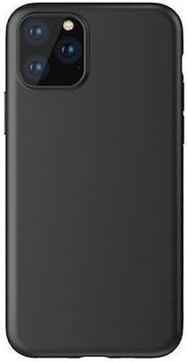 Hurtel Soft Flexible Silicone Back Cover Black (iPhone 14 Pro)