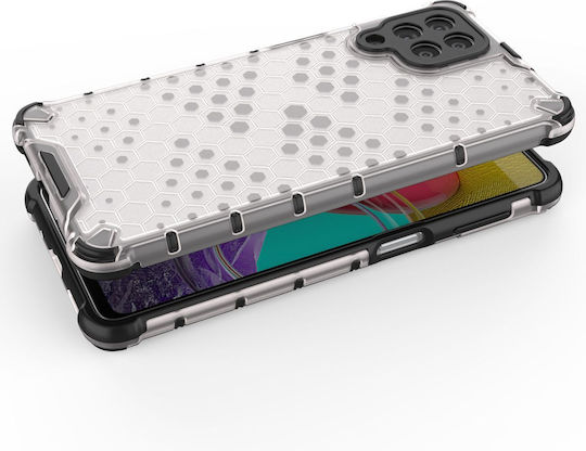 Hurtel Honeycomb Back Cover Silicone Transparent (Galaxy M53 5G)