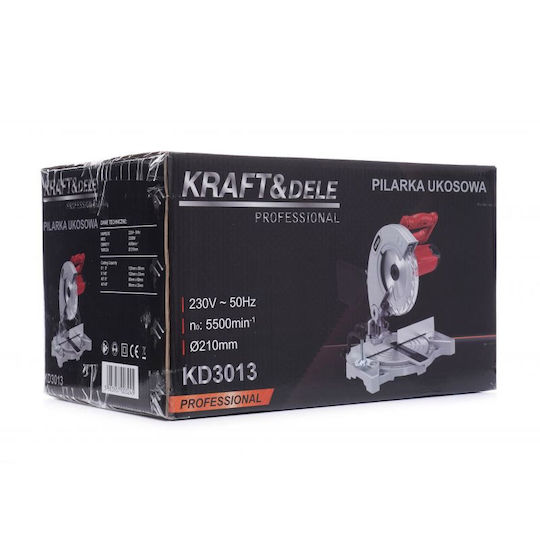 Kraft & Dele Miter Saw Electric 2200W with Cutting Guide (laser) & Disc Diameter 210mm