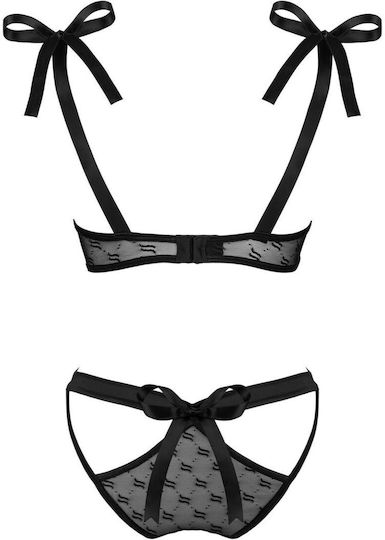 Obsessive Sexy Σετ Εσωρούχων με Διαφάνεια Black 2τμχ