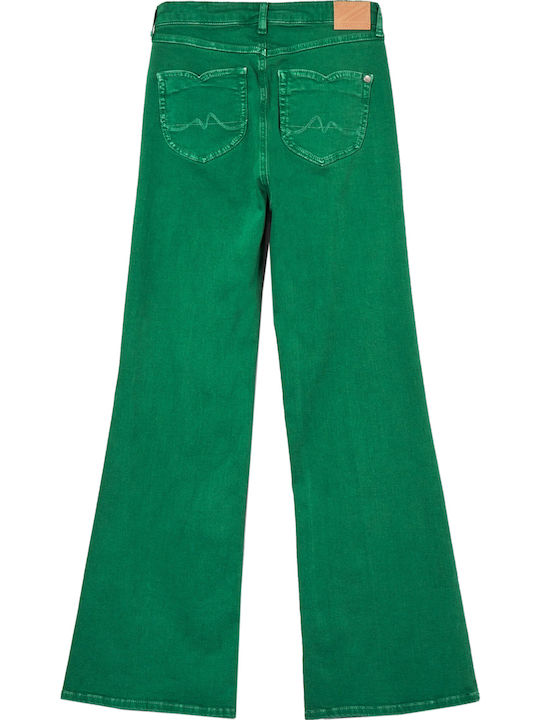 Willa Women's Jean Trousers Flared Green