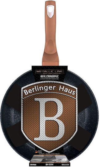 Berlinger Haus Metallic Line Τηγάνι από Αλουμίνιο με Επίστρωση από Πέτρα Rose Gold Collection 20cm