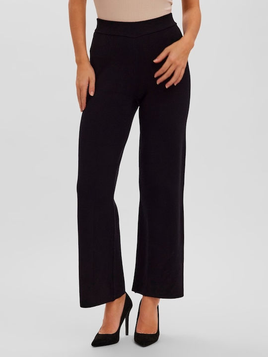 Women's Fabric Trousers Loose Fit Black