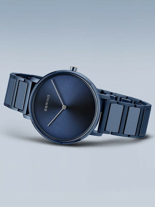 Bering Time Γυναικείο Ρολόι 31mm Μπαταρίας με Μπλε Κεραμικό Μπρασελέ
