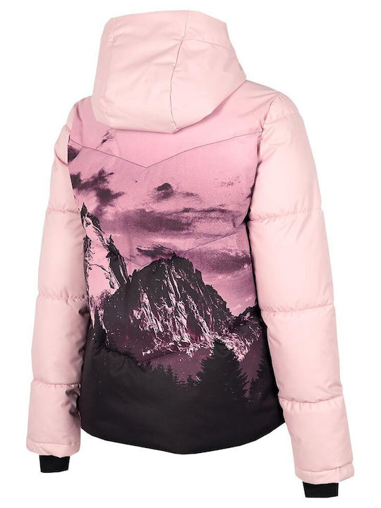 4F Women's Ski & Snowboard Jacket Pink H4Z22-KUDN004-56S