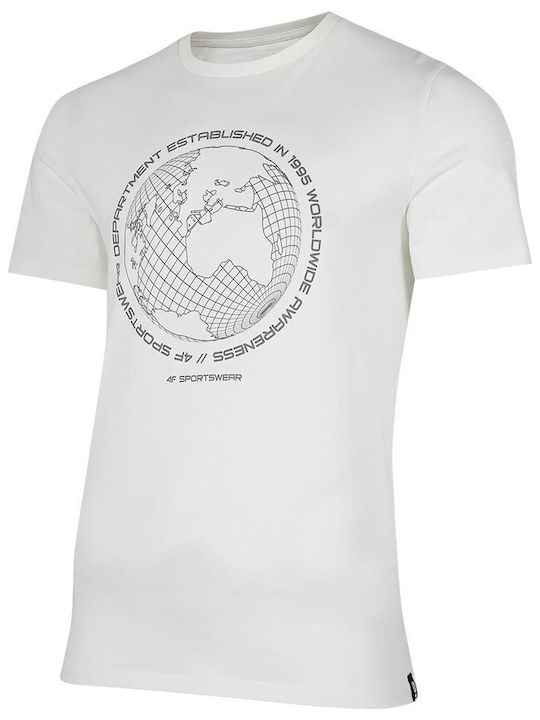 4F Men's Short Sleeve T-shirt White