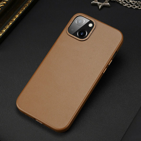 Dux Ducis Grit Back Cover Synthetic Leather 2mm Brown (iPhone 14)