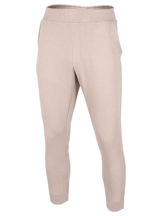 4F Men's Sweatpants with Rubber Beige