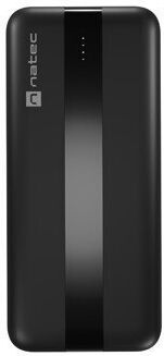Natec Trevi Power Bank 20000mAh με 2 Θύρες USB-A και Θύρα USB-C Μαύρο