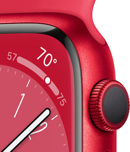 Apple Watch Series 8 Aluminium 41mm Waterproof with Heart Rate Monitor ((Product) Red)