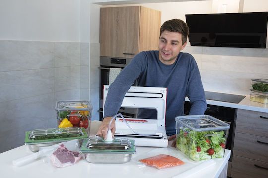 Status Vacuum Sealers External with Maximum Sealing Length 300mm Automatic Solid 300