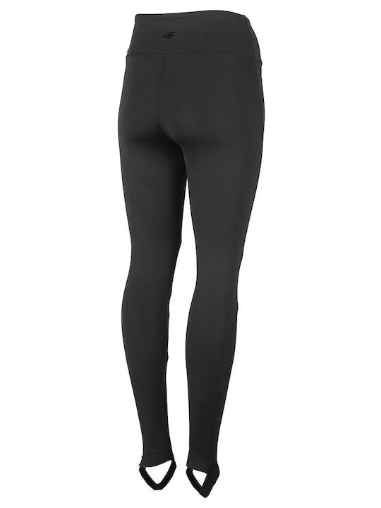 4F Ausbildung Frauen Lang Leggings Hochgeschnitten Schwarz