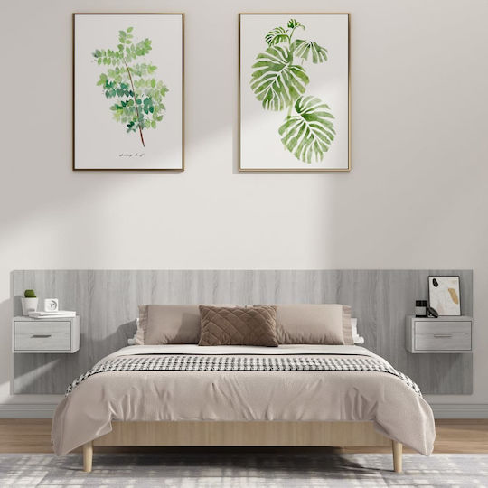 vidaXL Wooden Bed Headboard Gray Sonoma 200x80cm