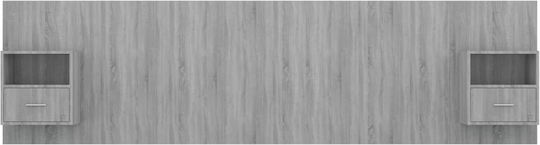 vidaXL Wooden Bed Headboard Gray Sonoma 200x80cm