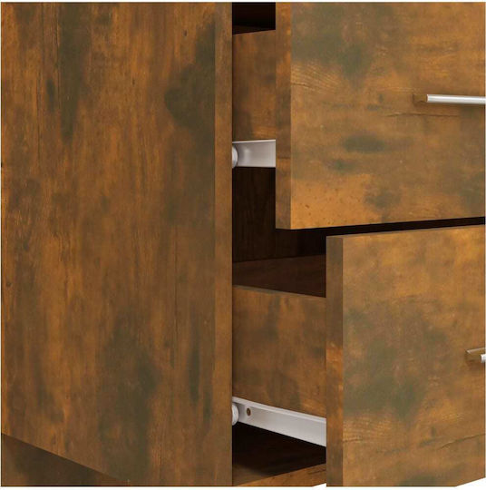 vidaXL Wooden Bed Headboard Smoked Oak 120x80cm