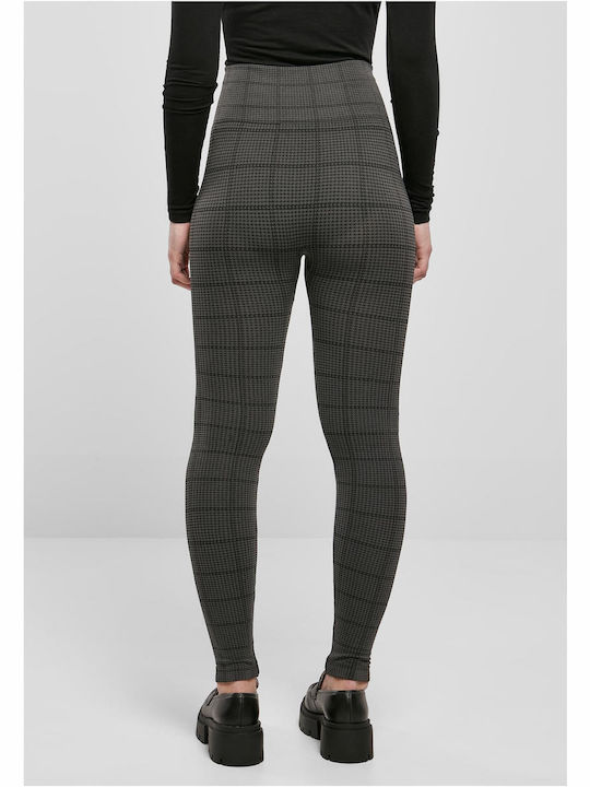 Urban Classics Frauen Lang Leggings Hochgeschnitten Aspaltsquardcheck