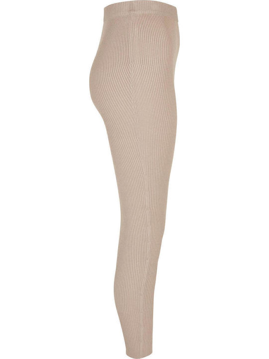 Colanti de femei Cropped Colanti Talie inalta Light Taupe