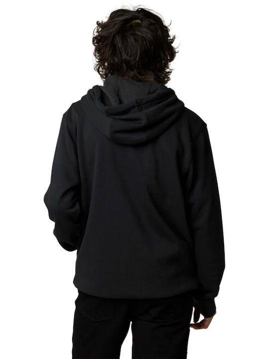 Fox Men's Sweatshirt Jacket with Hood and Pockets Black