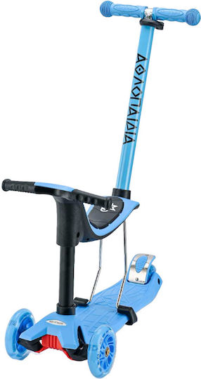 Athlopaidia Kids 3-Wheel Scooter with Seat for 3+ Years Blue