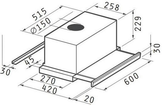 Pyramis Maidtec Συρόμενος Απορροφητήρας 60cm Inox