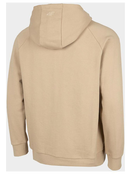 Sweatshirt with Hood Beige