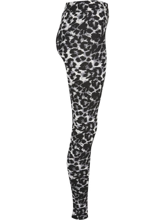 Frauen Lang Leggings Black Leo