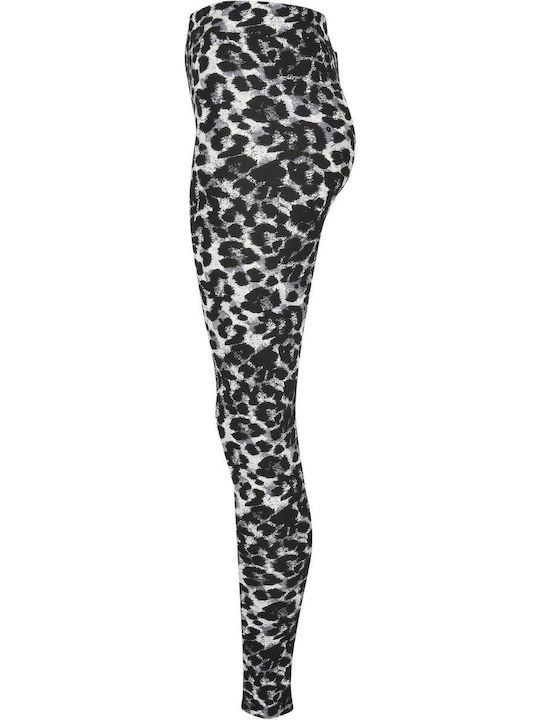 Frauen Lang Leggings Black Leo