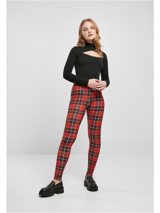 Γυναικείο Μακρύ Κολάν Red Check