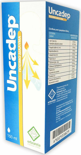 Erbozeta Uncadep Sirup für Trockenen und Produktiven Husten glutenfrei 150ml