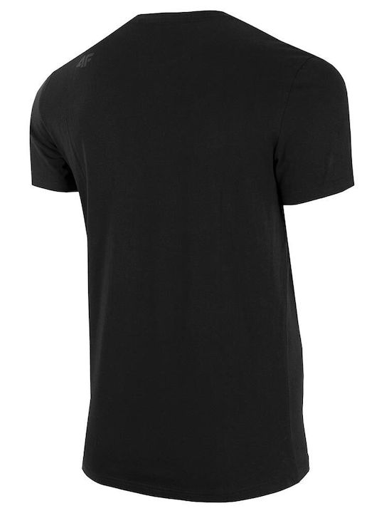 4F Herren T-Shirt Kurzarm Schwarz