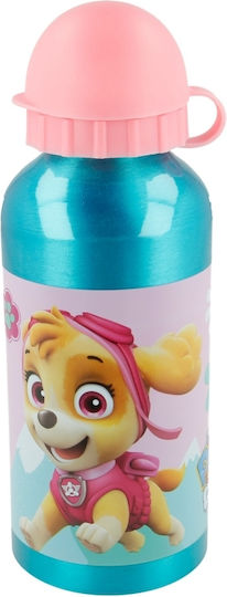 Stor Paw Patrol Kinderflasche Pfoten-Patrouille Aluminium mit Strohhalm Auslaufsicher Blau 400ml
