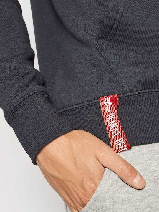 Sweatshirt with Hood Grey Black