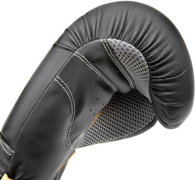 Reebok RSCB-12010 Synthetic Leather Boxing Competition Gloves Black