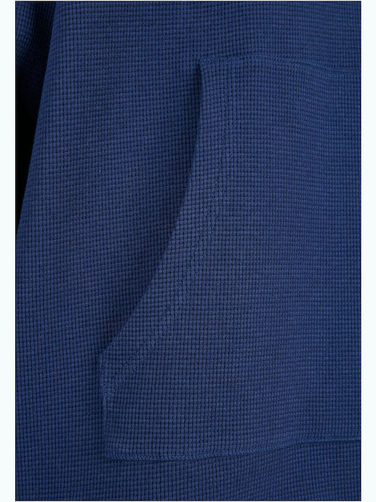 Φούτερ με Κουκούλα Navy Μπλε