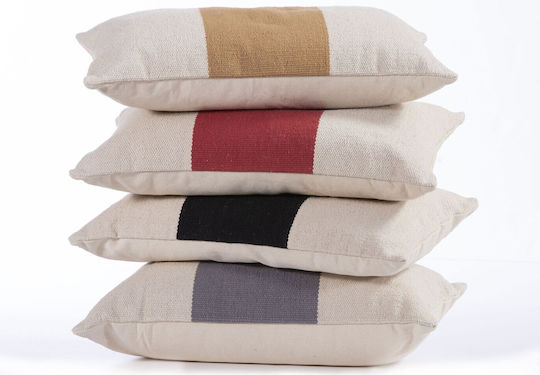 Nef-Nef Homeware Възглавница за диван Livier от 100% Памук Bordo 35x55см.
