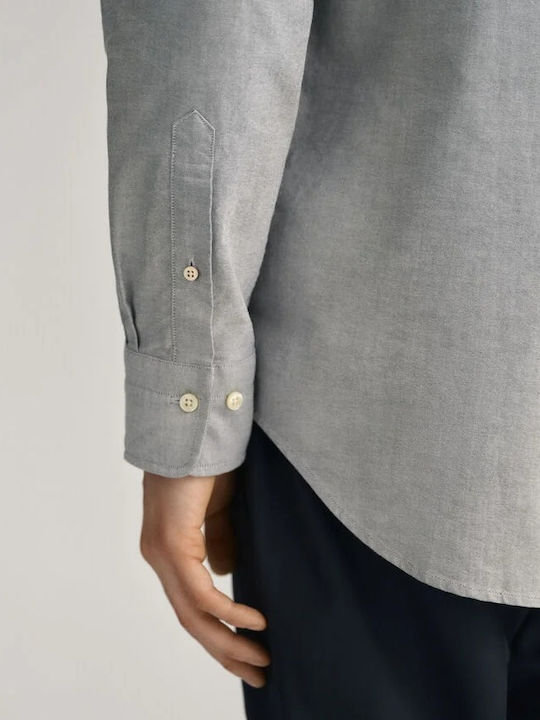 Men's Shirt with Long Sleeves Regular Fit Gray