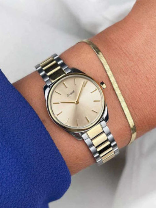Cluse Feroce Mini Women's Watch with Metal Bracelet
