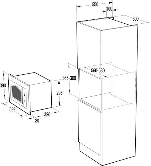 Gorenje BM235CLI с Грил 23лт Бежов
