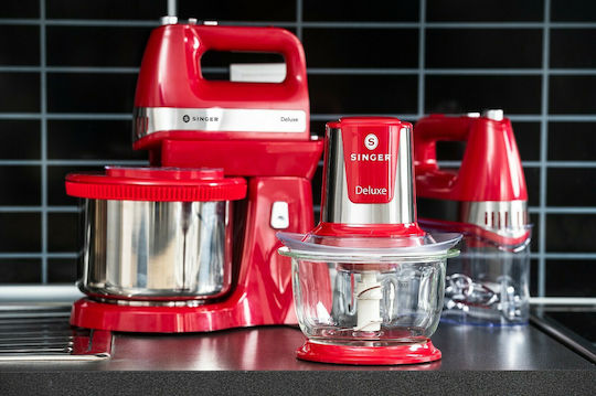 Singer Deluxe Mixer cu Vas din Inox 3lt Roșu 500W