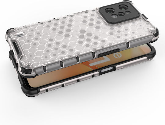 Hurtel Honeycomb Back Cover Silicone Transparent (Realme C31)