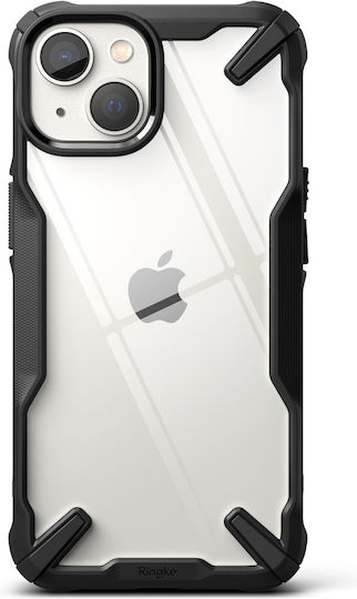 Ringke Fusion X Back Cover Πλαστικό / Σιλικόνης 2mm με Λουράκι Μαύρο (iPhone 14 Plus)