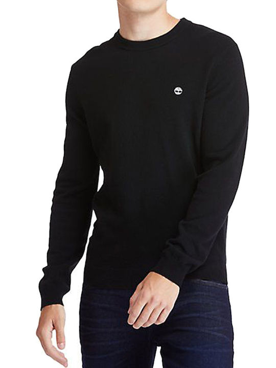 Merino Langarm-Pullover Schwarz